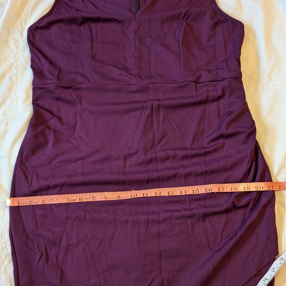 Torrid sz2 (2X) dark pink sleeveless jersey sheath dress EUC - Picture 6 of 9